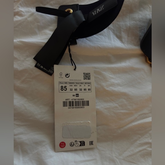 Zara Black and Gold Snake Elastic Belt - Picture 6 of 6